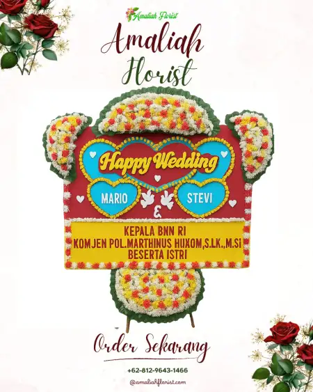 Papan Bunga Pernikahan Salammulya